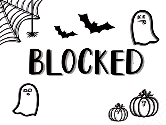 Blocked - Halloween Theme: A Spooky Script Font